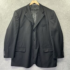 GEORGIO COSANI Blazer Mens 48R Black Super 100's Wool Three Button Classic